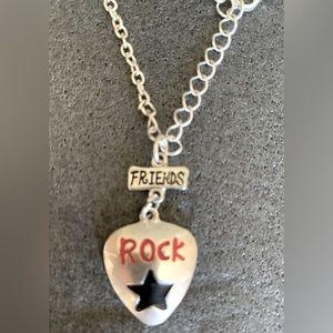 Girls Friends Rock Necklace, Costume Jewelry, Stainless Steel